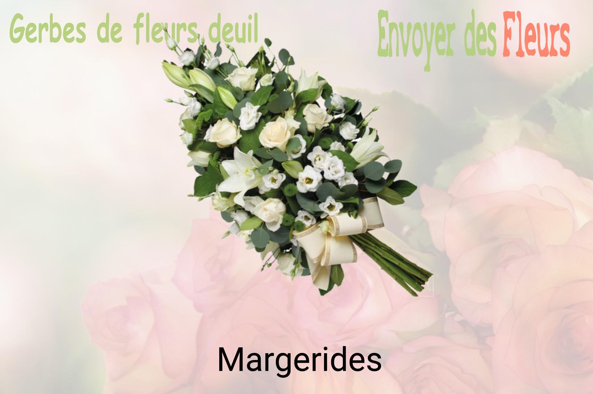 Gerbe de fleurs de deuil livrée à Margerides